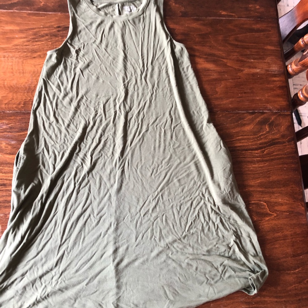 Long green dress